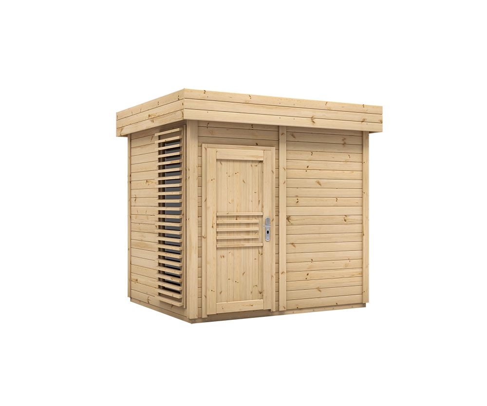 Sauna zewnÄtrzna Prymulka z witrynÄ 200Ă250
