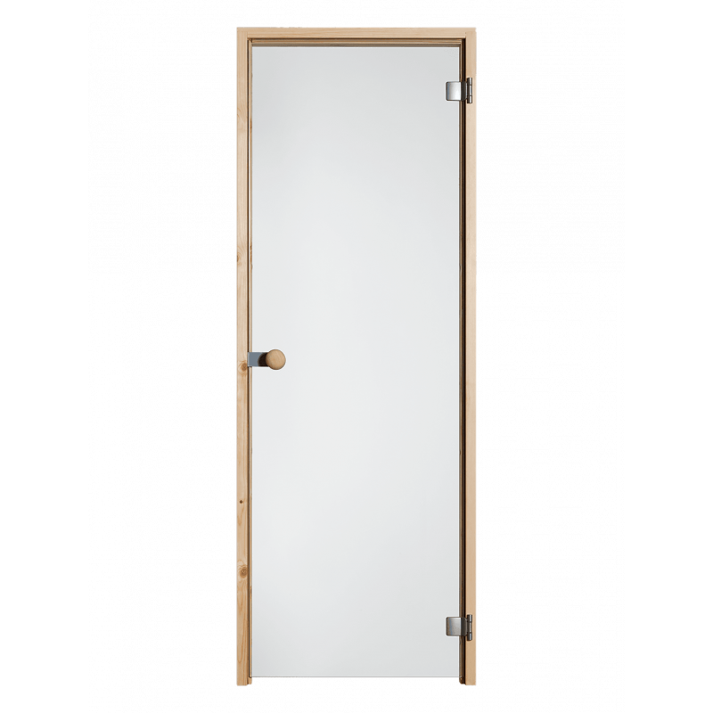 Drzwi szklane do sauny z futrynÄ osikowÄ szyba bezbarwna