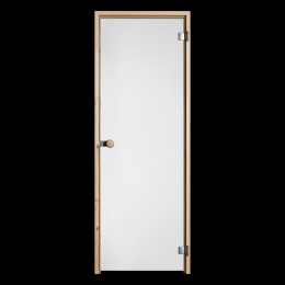 Drzwi szklane do sauny z futrynÄ osikowÄ szyba bezbarwna